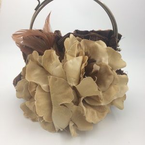 Handmade Floral Evening Bag with Lace